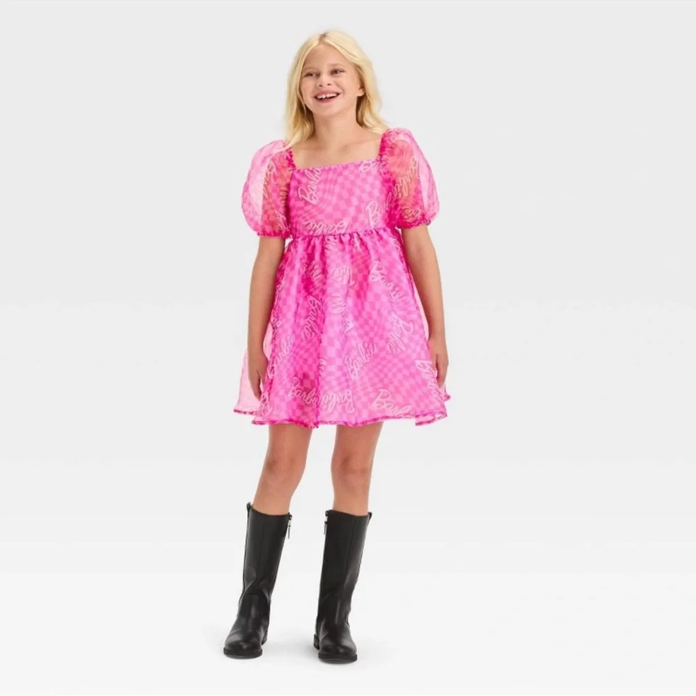 Target Barbie Organza Puff Sleeve Dress